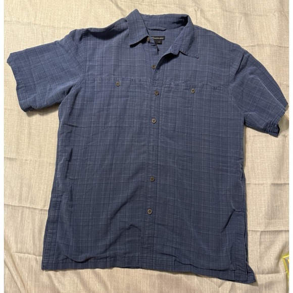 5.11 Tactical Other - 5.11 Tactical Shirt Mens Medium Plaid Blue Snap Up Lined  Short Sleeve 511